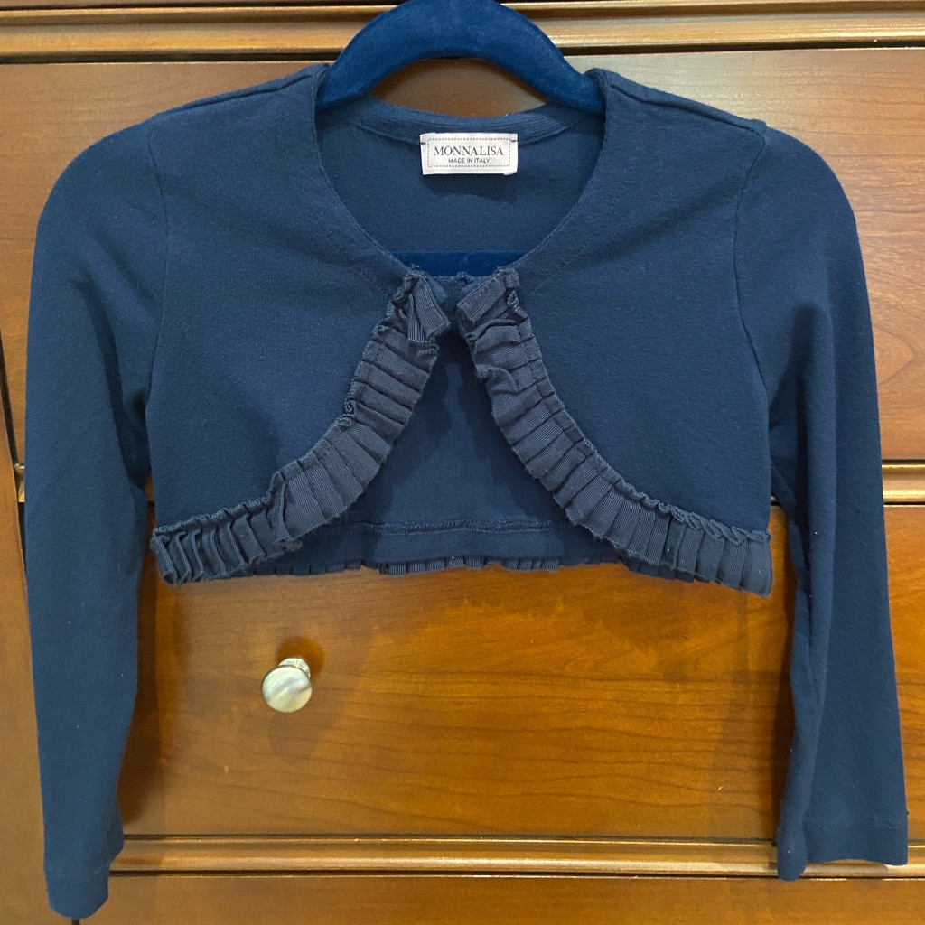 Euc Monnalisa Navy Shrug/Bolero